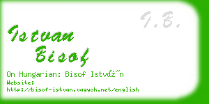 istvan bisof business card